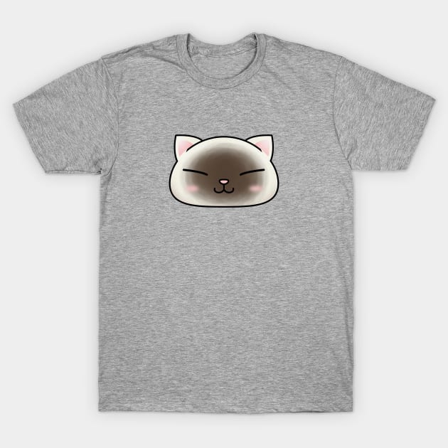 Cute Seal Point Cat Face T-Shirt by Takeda_Art